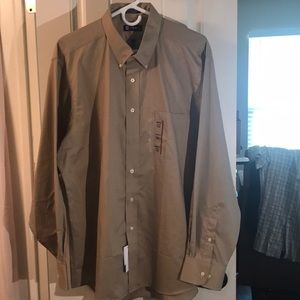 Tan long sleeve button down Chaps shirt